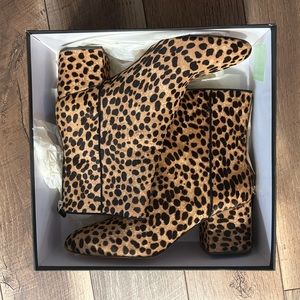 Reposting - J Crew Unworn in box beautiful Sadie ankle boots in calf hair.